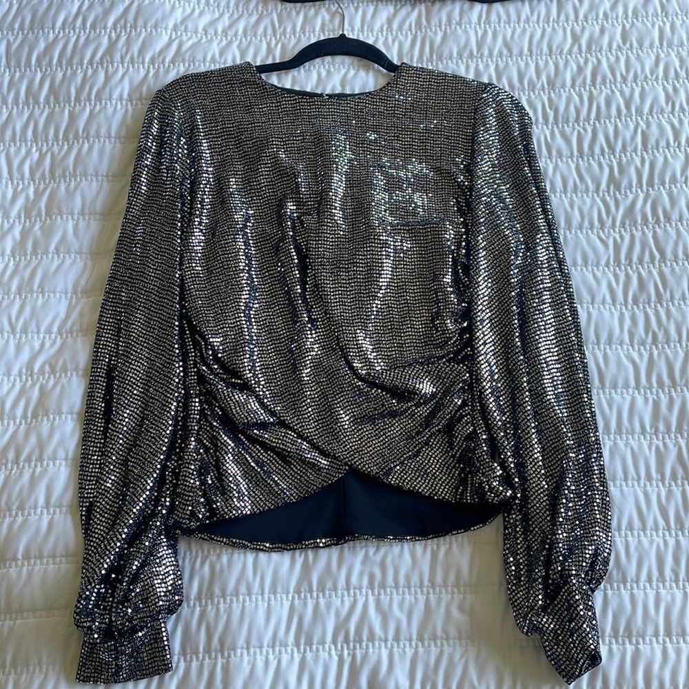 Black Halo Sequin Top